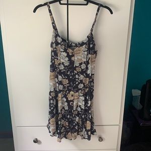 Navy Floral Dress